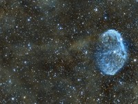 Crescent and Soap Bubble Nebula